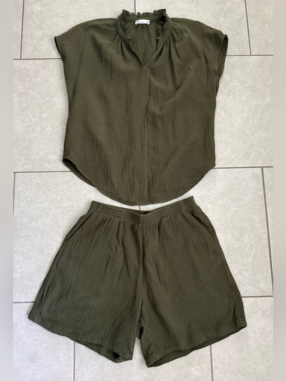 Madison Olive Green Lightweight Women's Shorts
